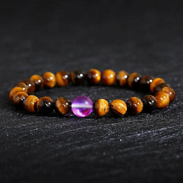 Moonstone & Tiger's Eye Bead Bracelet