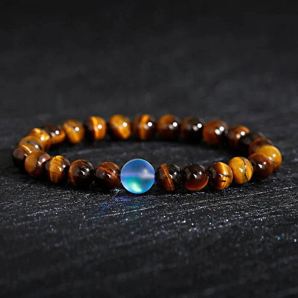 Moonstone & Tiger's Eye Bead Bracelet